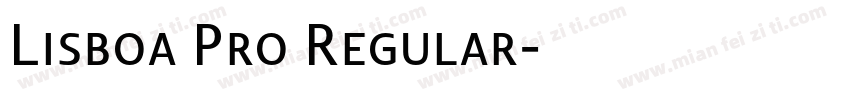 Lisboa Pro Regular字体转换